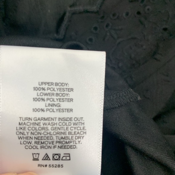 Express Black Eyelet Cross Front V-neck Bodysuit- NWT - Picture 17 of 17